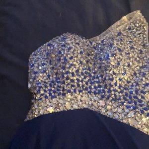 Beautiful blue prom dress.